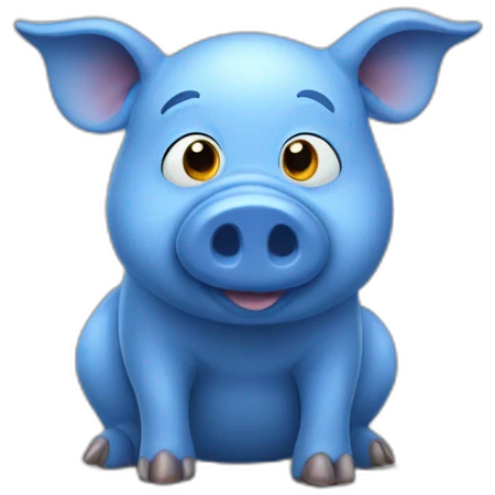 blue pig emoji