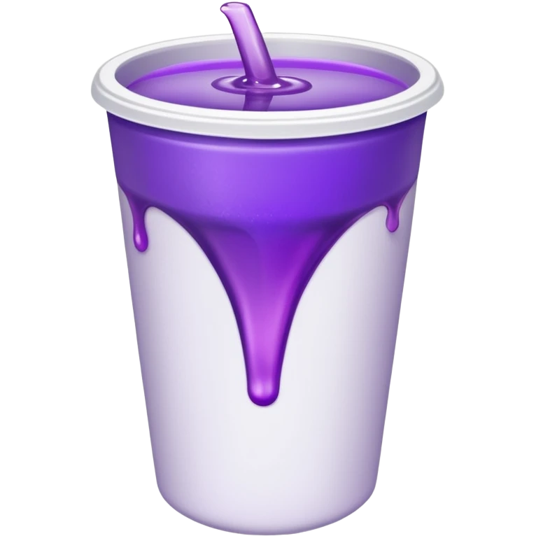 ios styrofoam cup with purple liquid inside emoji
