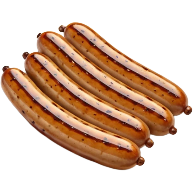short romanian sausages with mustard emoji
