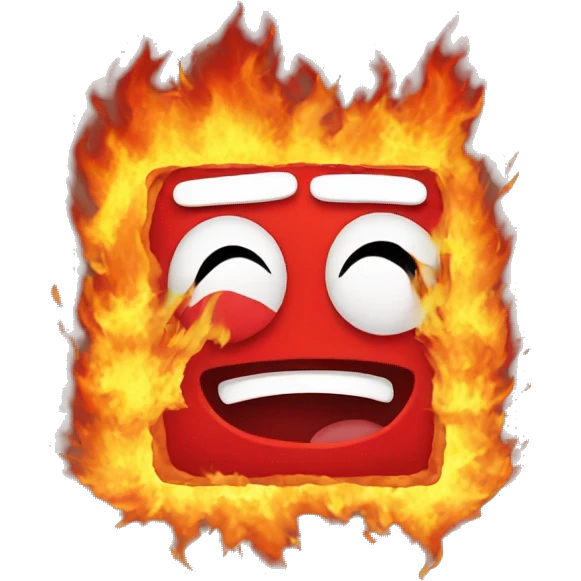 Red Square is on fire emoji