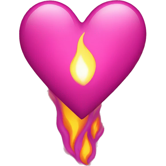 Pink heart on fire emoji