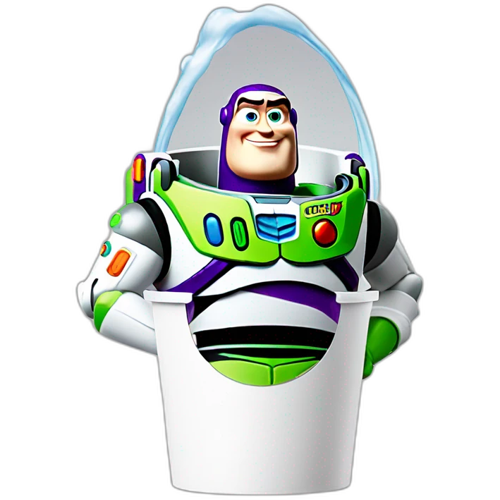 buzz lightyear drinking foam cup emoji