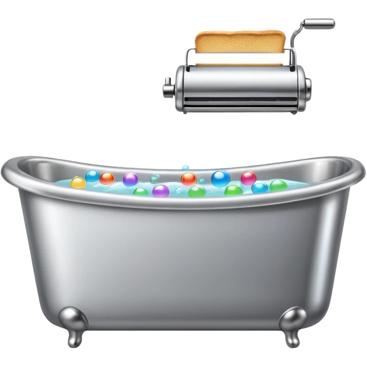 Bathtub with toaster in it emoji