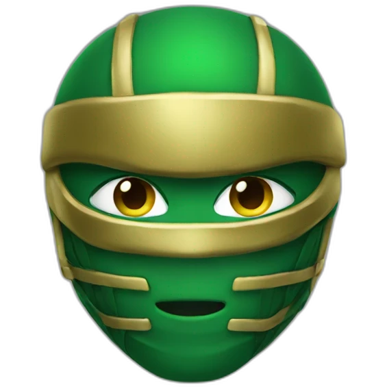 Gold and green ninja  emoji