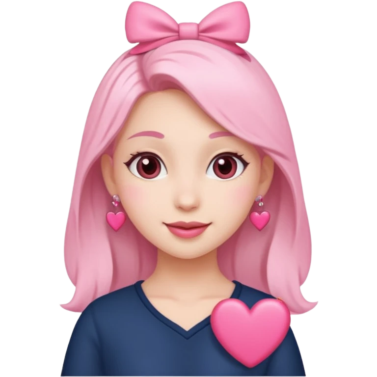 Pink heart vibe girls emoji