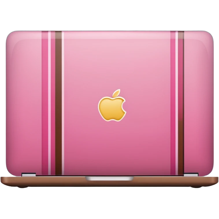 pink and brown striped laptop emoji