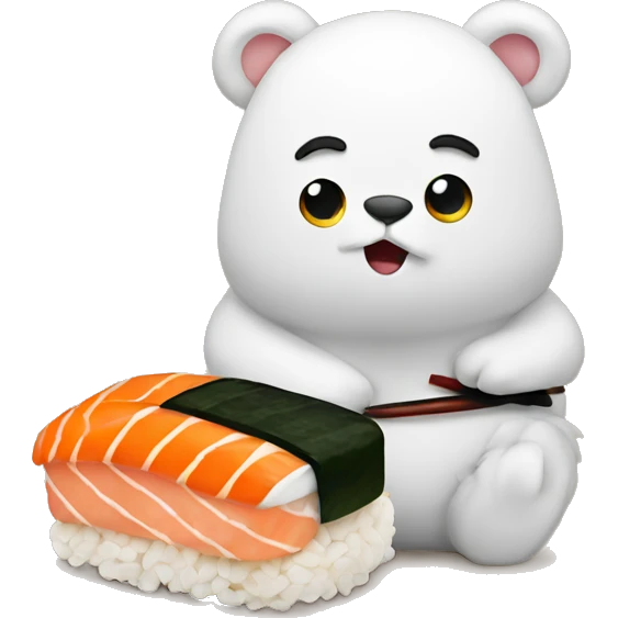 Sushi with bear  emoji