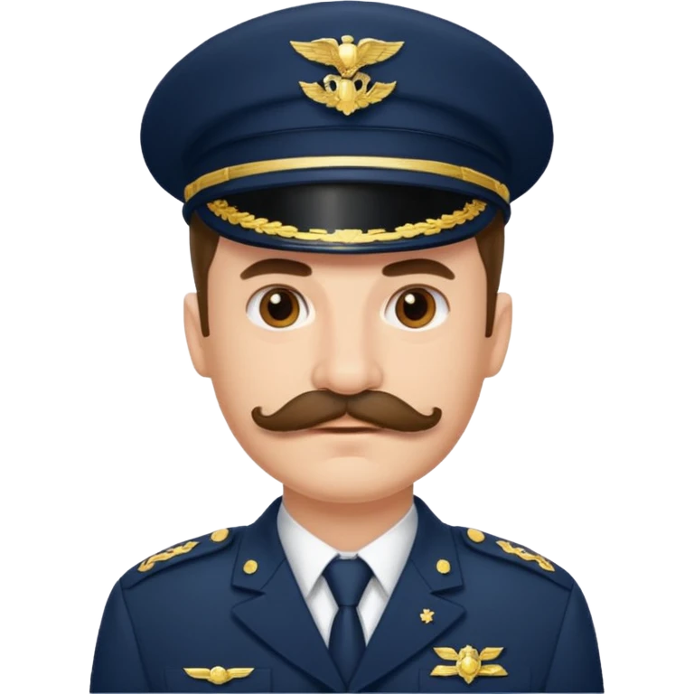 moustache uniform man different category emoji