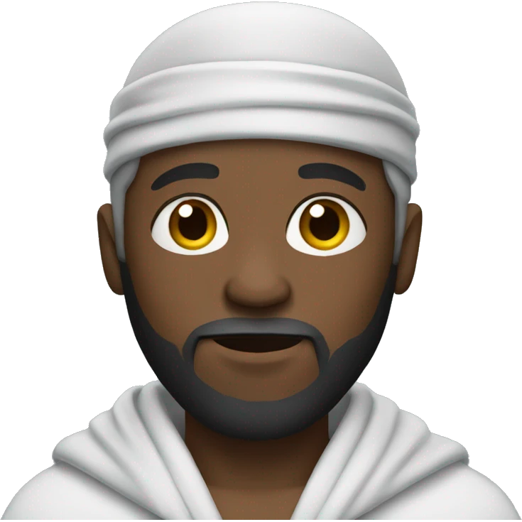 Black man with beard in robe  emoji