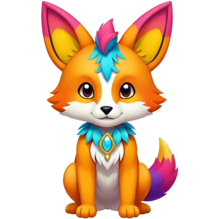 colorful anthro fursona Fakemon emoji