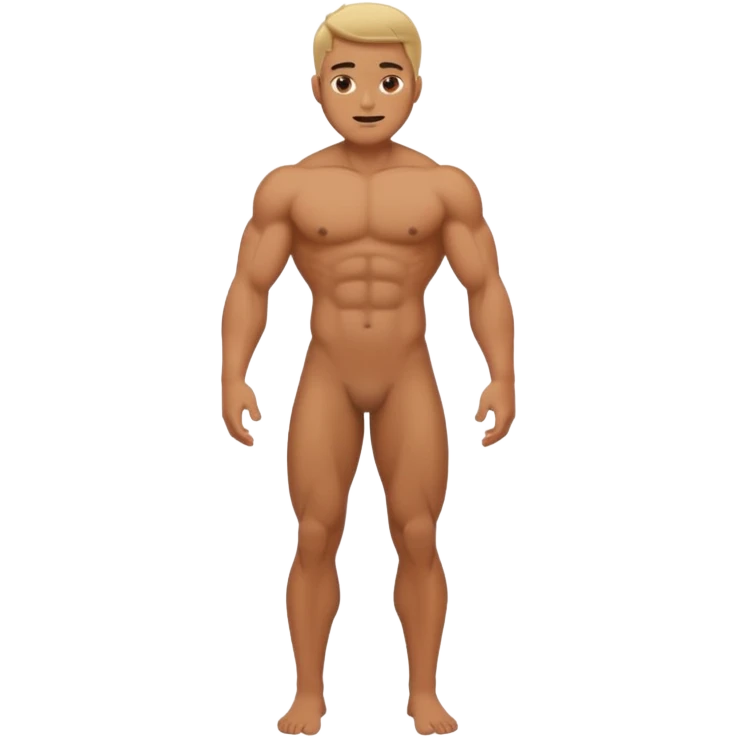 Naked male full body emoji
