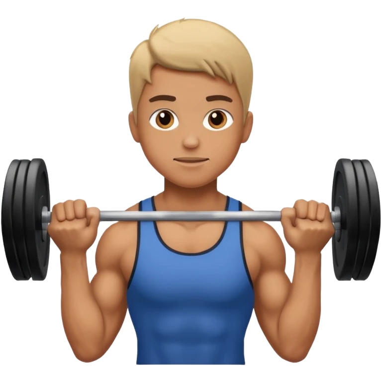 person lifting weights, active gym emoji emoji