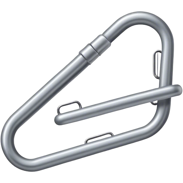 a grey metal paperclip emoji