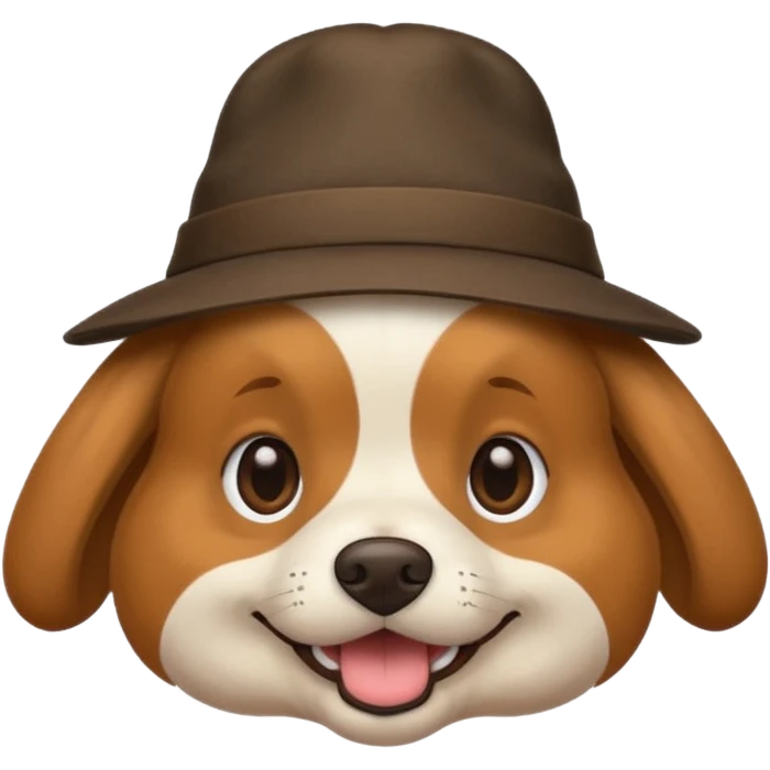 dog wearing a hat emoji