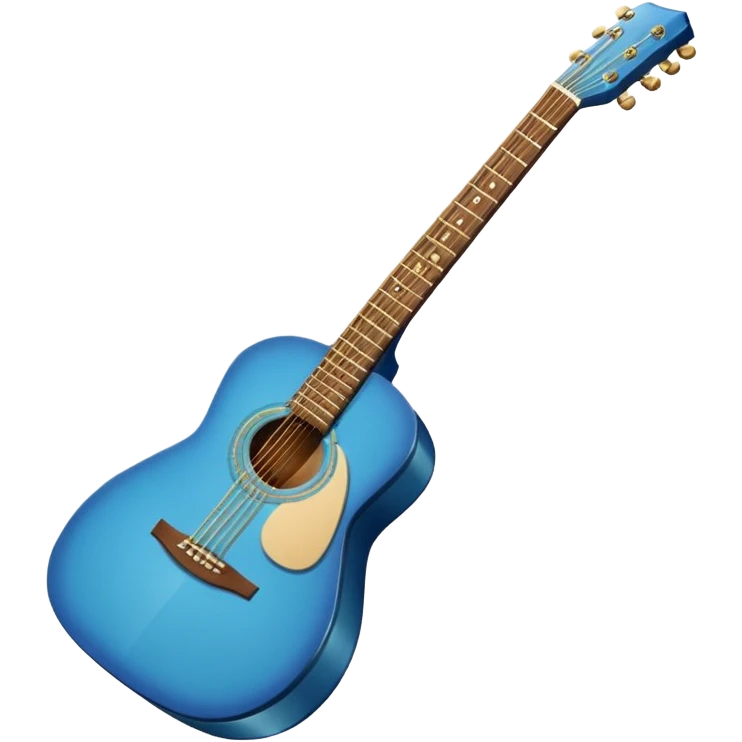 Blue guitar emoji