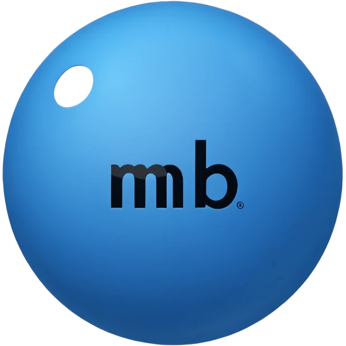 Blue ball (MB) written on it. emoji