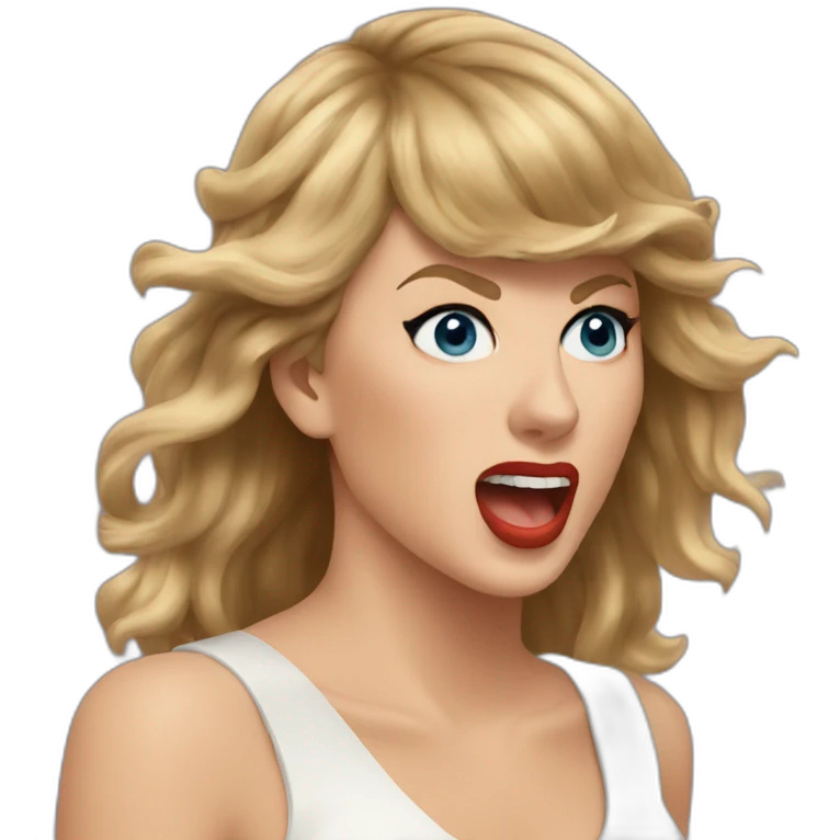 taylor swift shouting at christians emoji