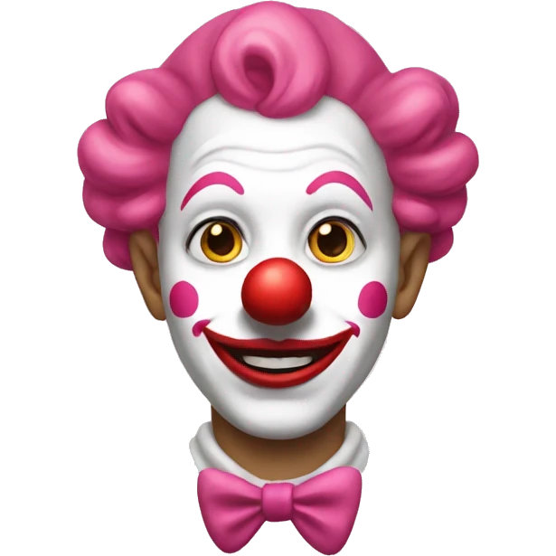 Pink clown emoji