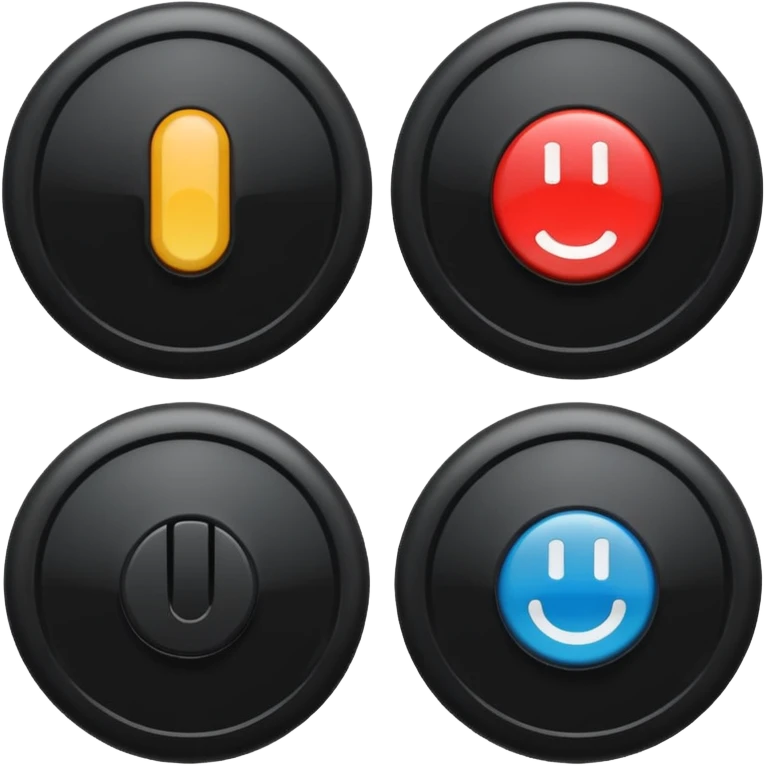 switch on button in black emoji