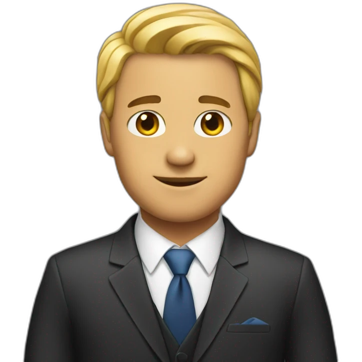 man wearing a suit emoji