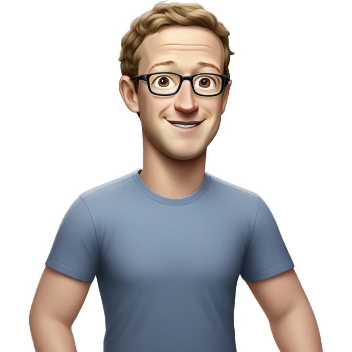 mark zuckerberg in glasses runs left full body emoji