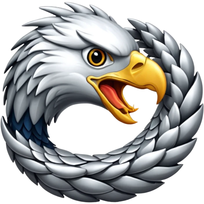 Silver Elder Scrolls Online eagle eating its tail Ouroboro emoji