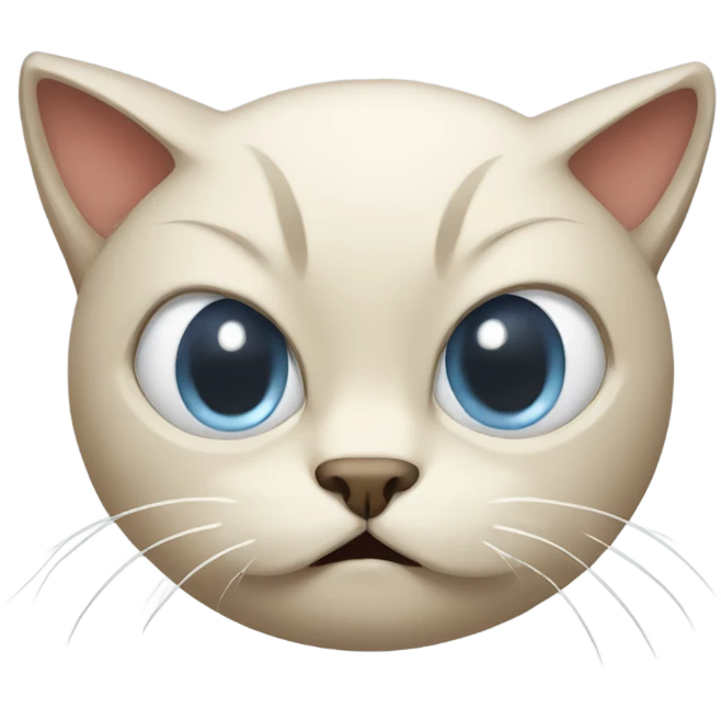 Cat with a disturbed face emoji