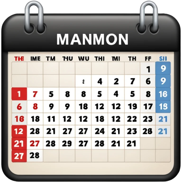 MONTHLY CALENDAR emoji