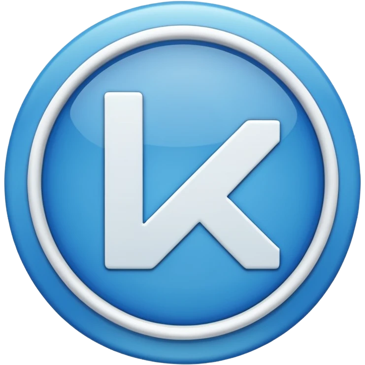 Mavi Yuvarlak içinde beyaz tik  emoji