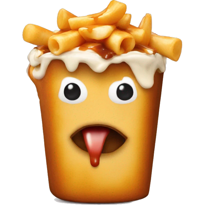 poutine mange une poutine emoji
