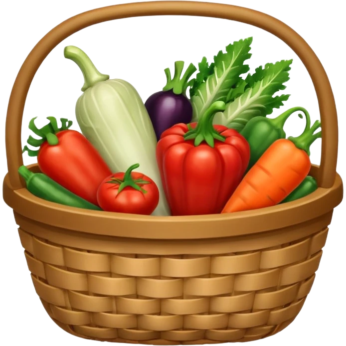 generate an image for vegetables basket emoji