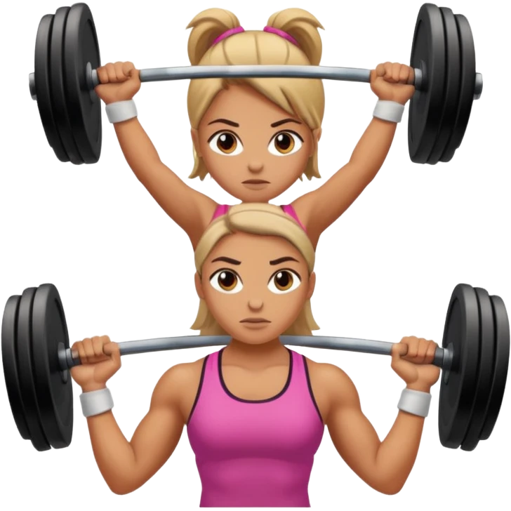 girls lifting weights emoji