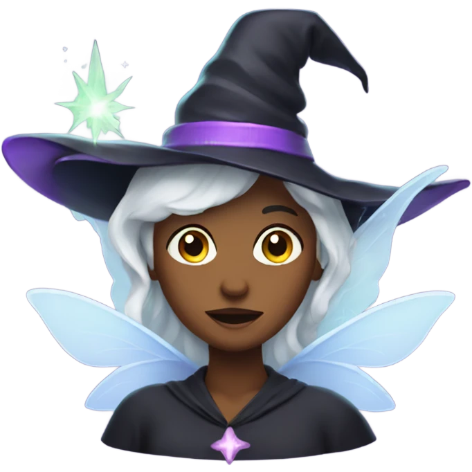 A witch with fairy wings emoji