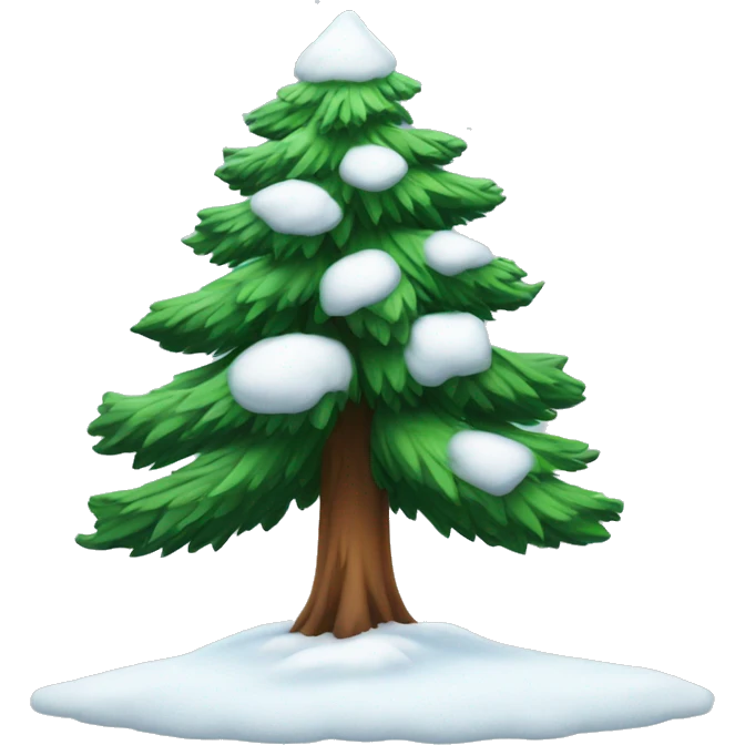 Evergreen tree with snow on top  emoji
