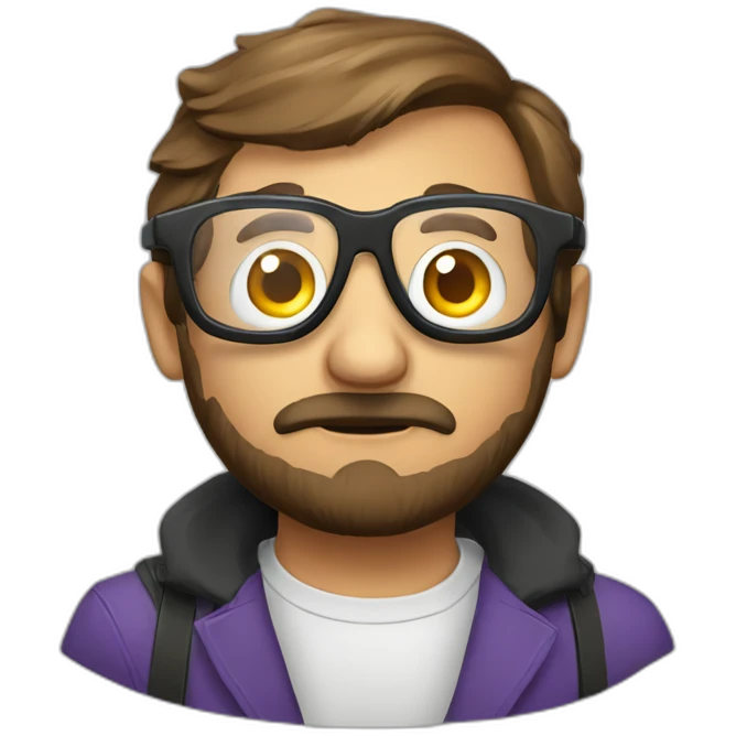Eule Anzug Brille emoji