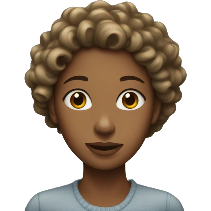 woman with curly hair emoji