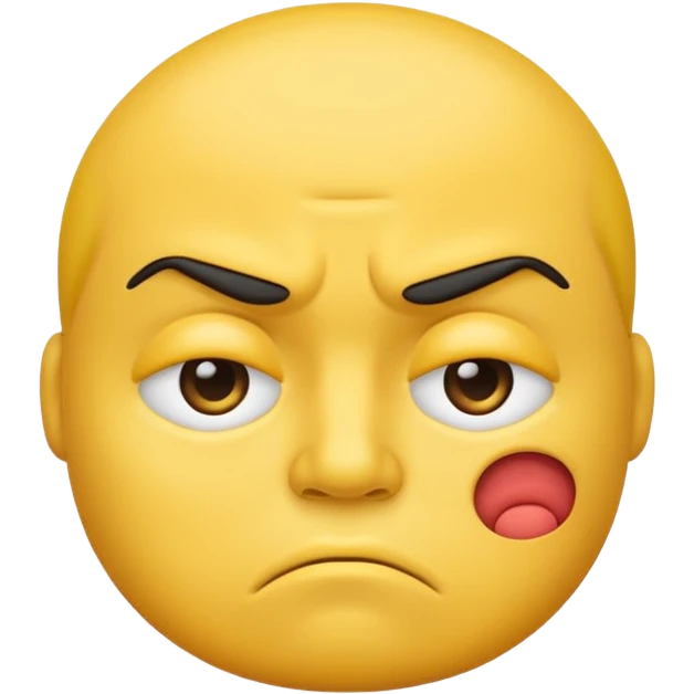 Pouting yellow face emoji emoji