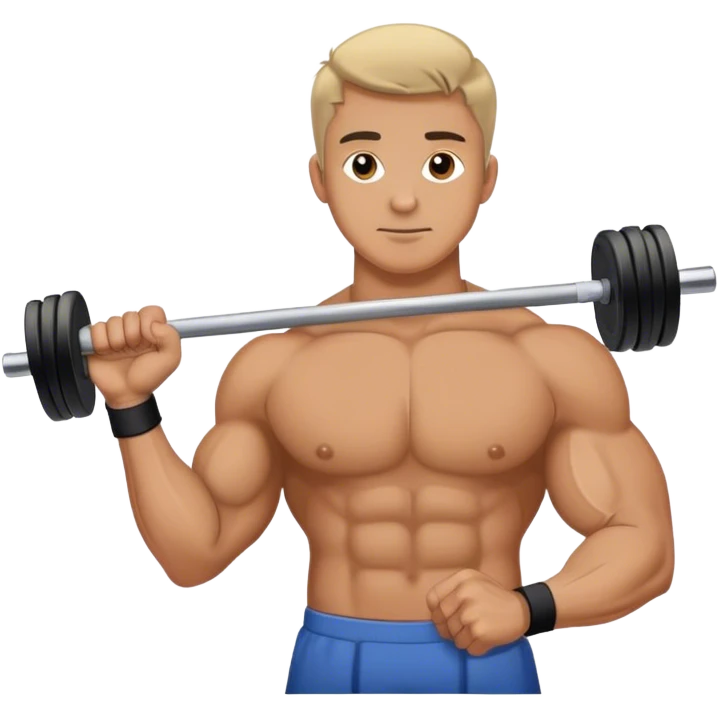 man weighted wrist curl emoji