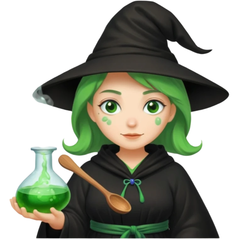 green witch cooking potion emoji