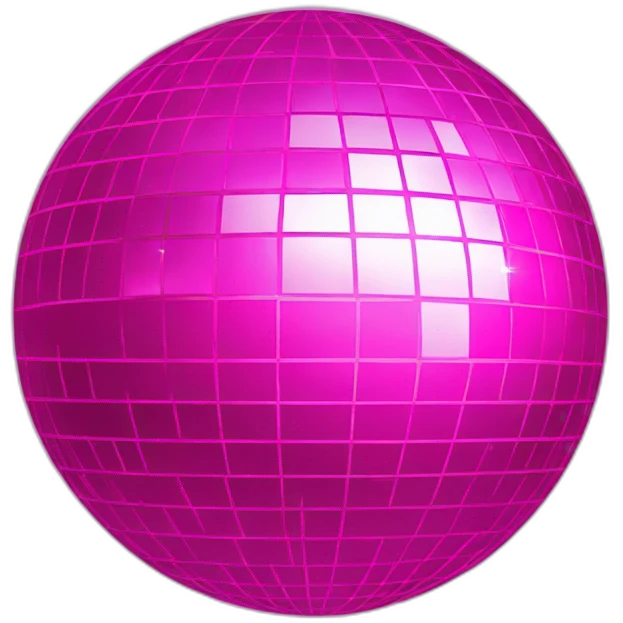 Pink disco ball emoji