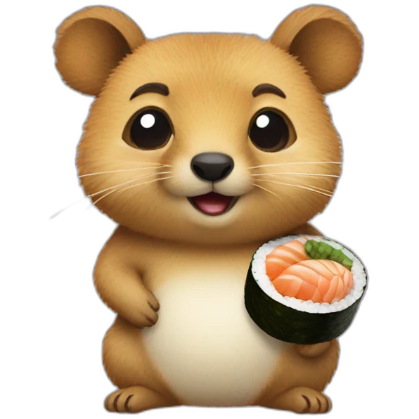 Quokka and sushi emoji