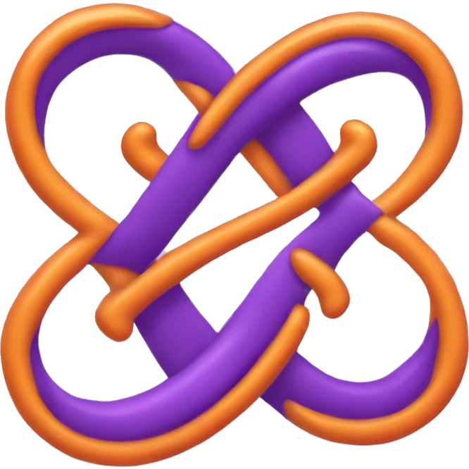 purple capital "S" and an orange capital "N", with an infinity symbol between both emoji