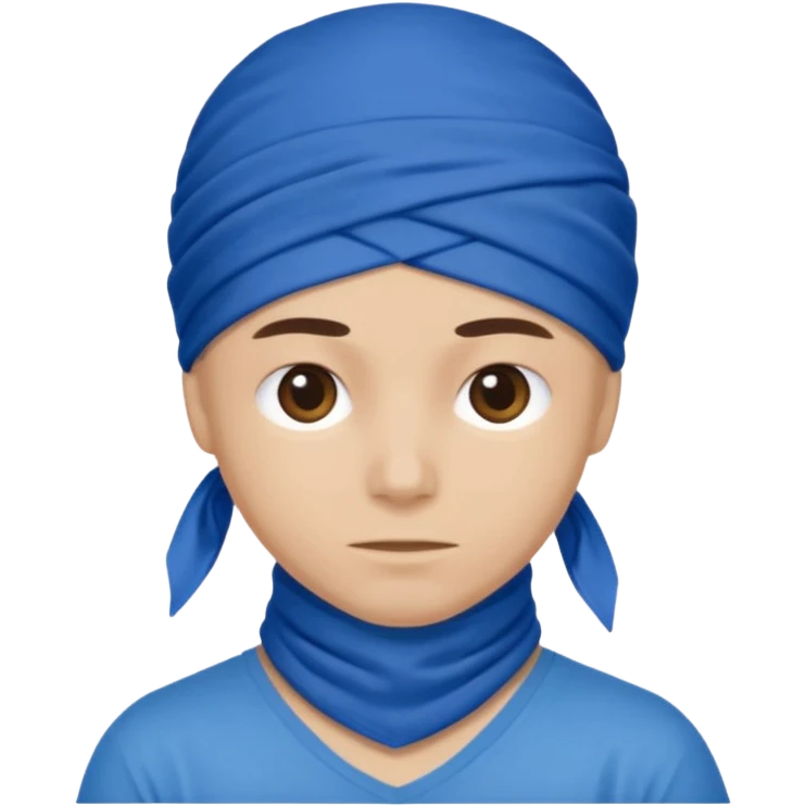 head bandana,blue emoji