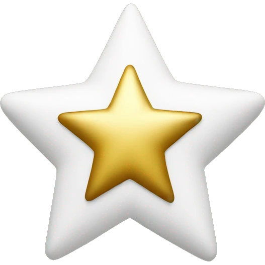 white christmas tree with a gold star on top  emoji