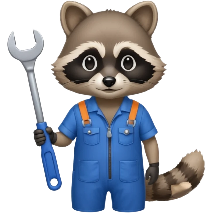 raccoon mechanic emoji