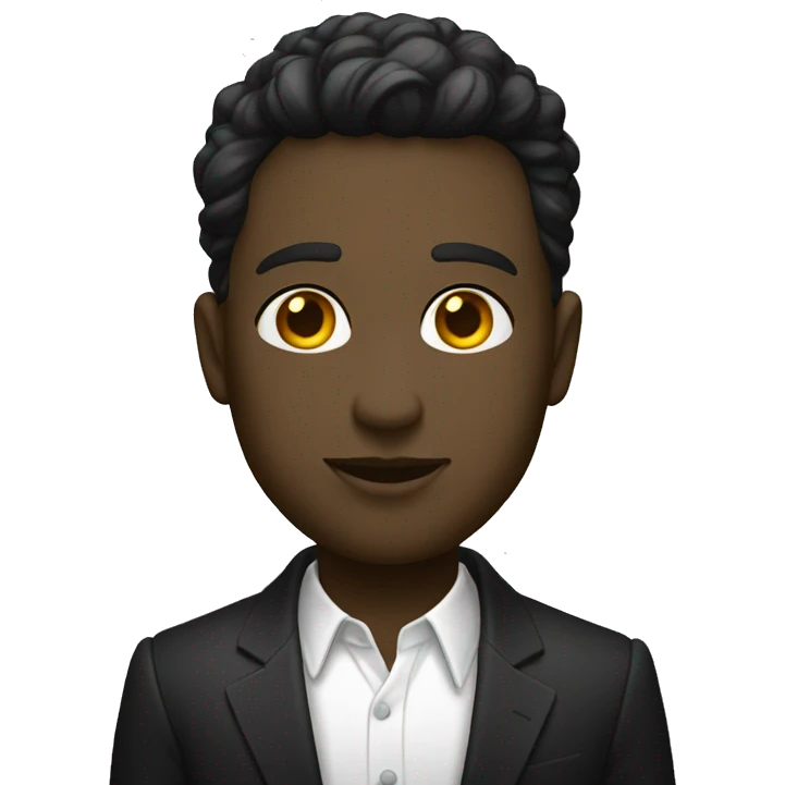 Un noir qui fait un bisous a un blanc emoji