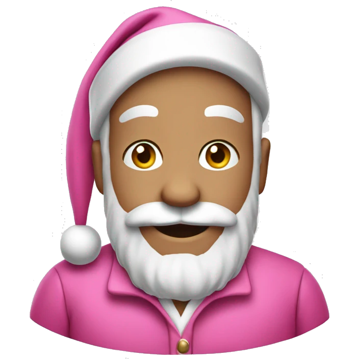 santa claus wearing a pink suit  emoji