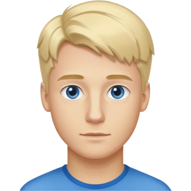 German 3d 20 year old man blonde hair blue eyes  emoji