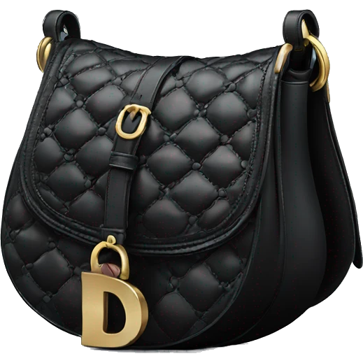 Black dior saddle bag emoji