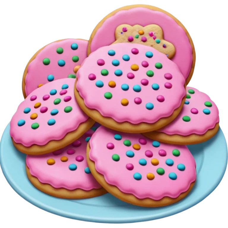 Natale rosa, biscotti estetico  emoji